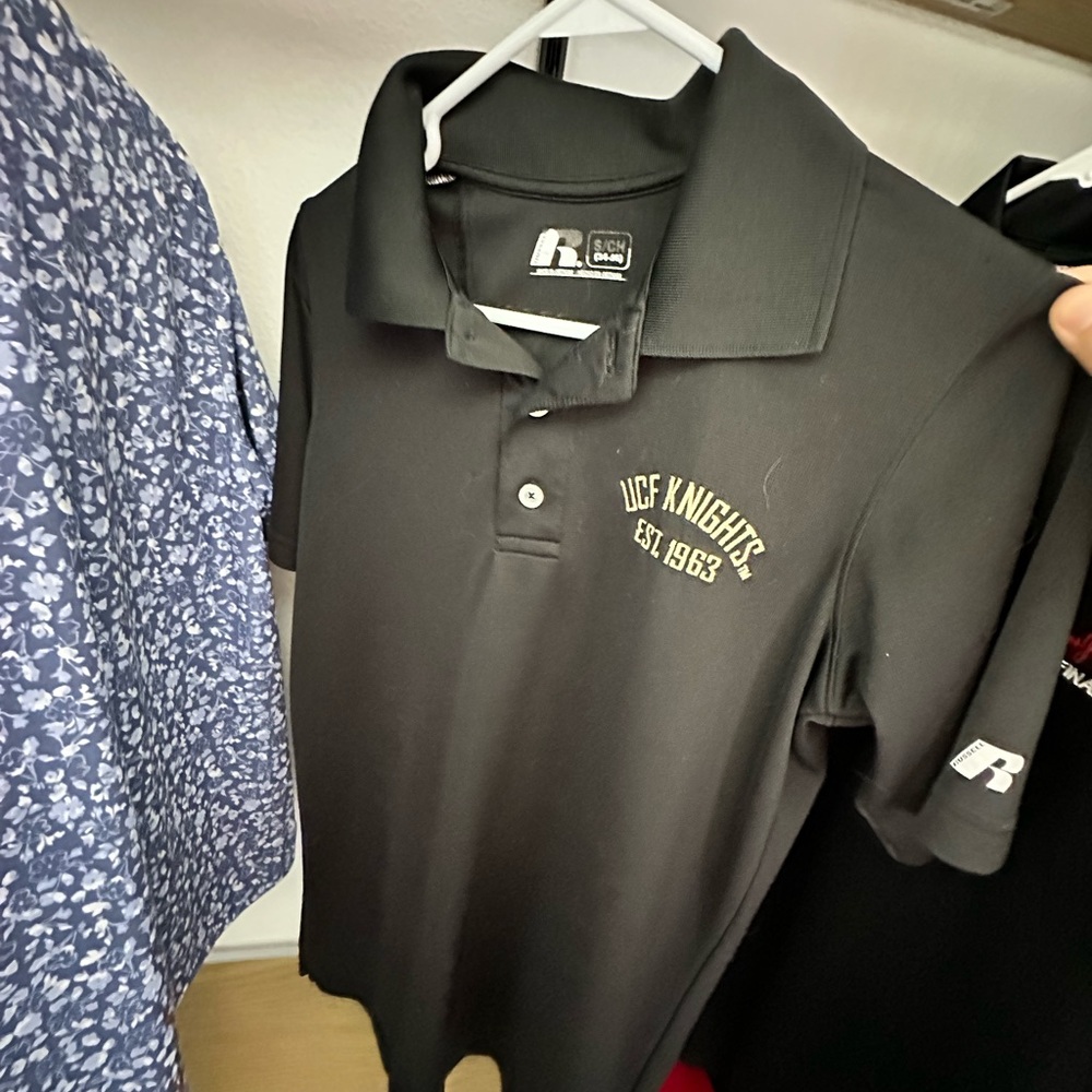 Russ Black Polo Shirt Classic Design